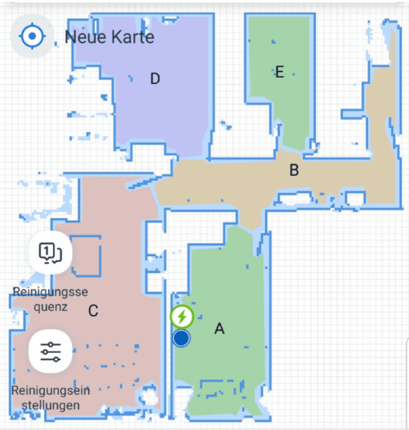 Deebot OZMO T8+ saves a new map